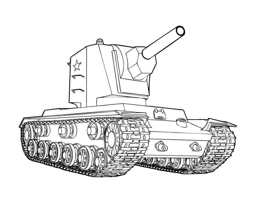 Картинки раскраски танк (53 фото)
