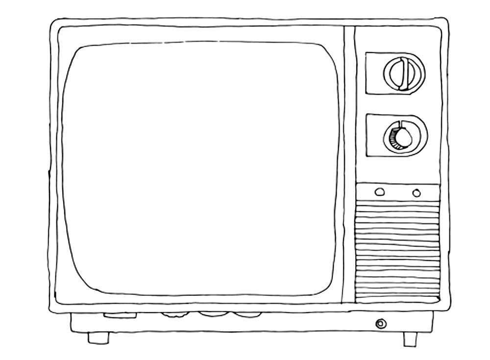 TV-мэн — раскраска