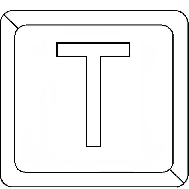 Буква Т — Тигренок — раскраска