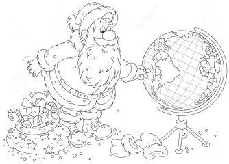 Дед Мороз с глобусом