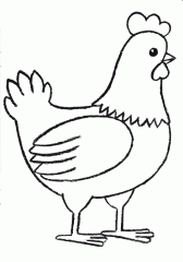 Раскраска курица
