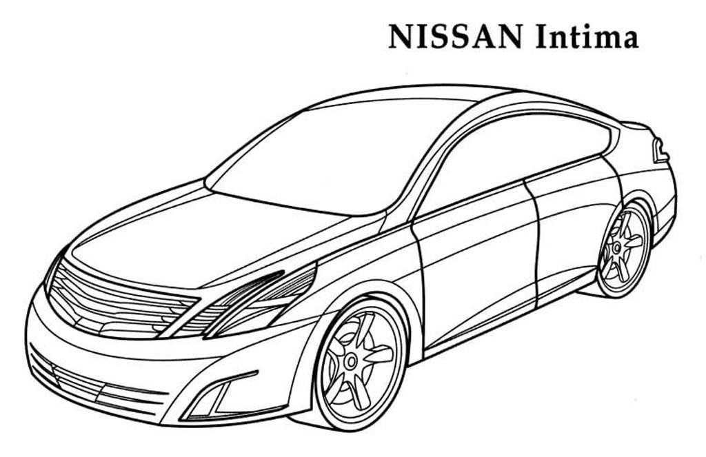 Раскраска Nissan GT-R