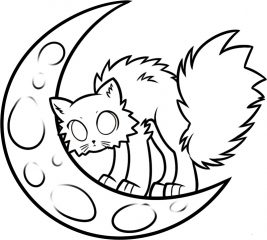 Кот на луне