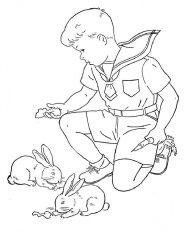 Мальчик с кроликами