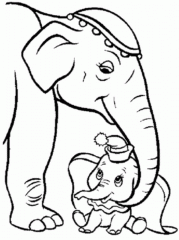 Мама слониха и слоненок