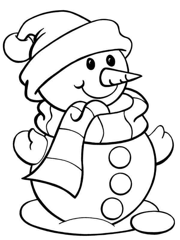 Снеговик для малышей раскраска - 80 фото