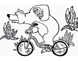 Маша и медведь на велосипеде