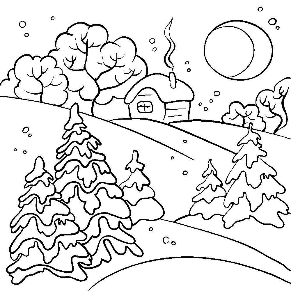 «Волшебница зима» скачать раскраски