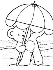 Мишка с зонтом