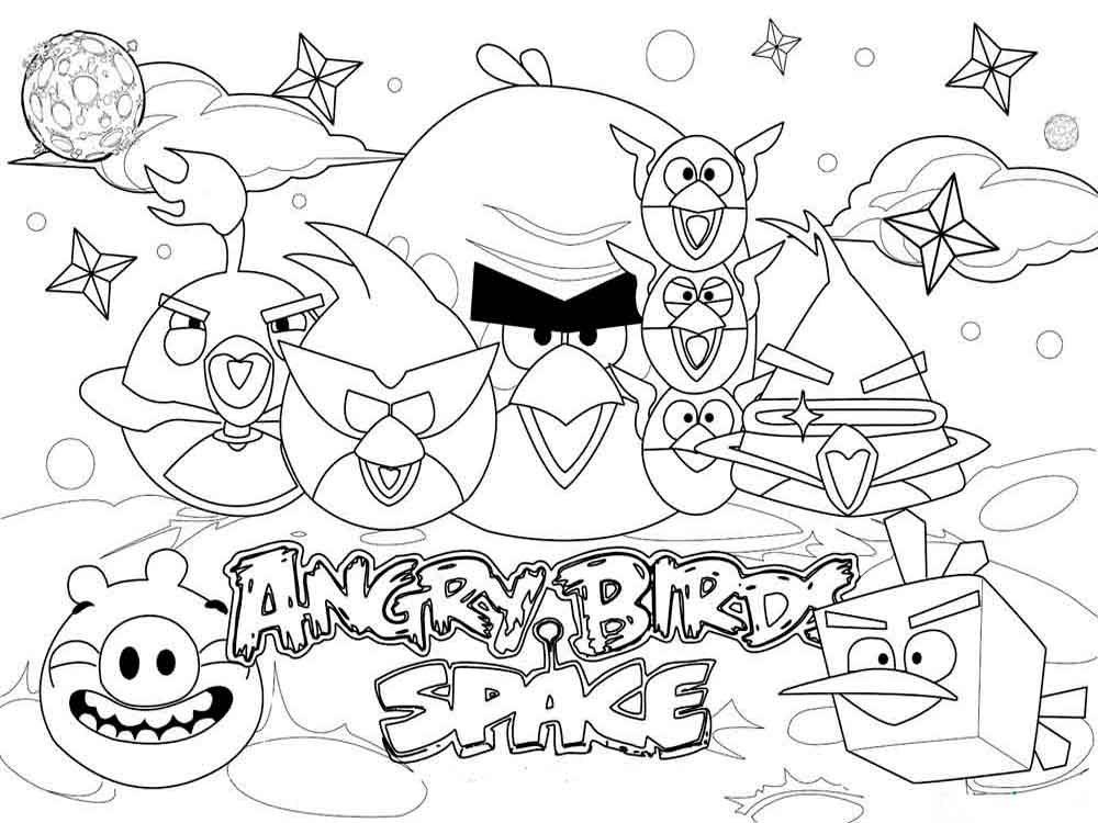 Раскраска Angry Birds