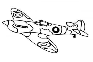 Рисунок военный самолет