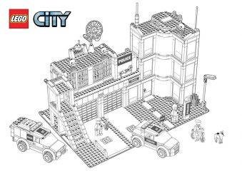 Раскраска LEGO City Полицейский участок