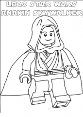 Раскраска LEGO Star Wars Анакен Скайвокер