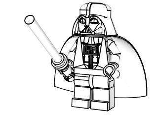 Раскраска LEGO Star Wars Дарт Вэйдер
