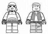 Раскраска LEGO Star Wars Хан Соло и штурмовик