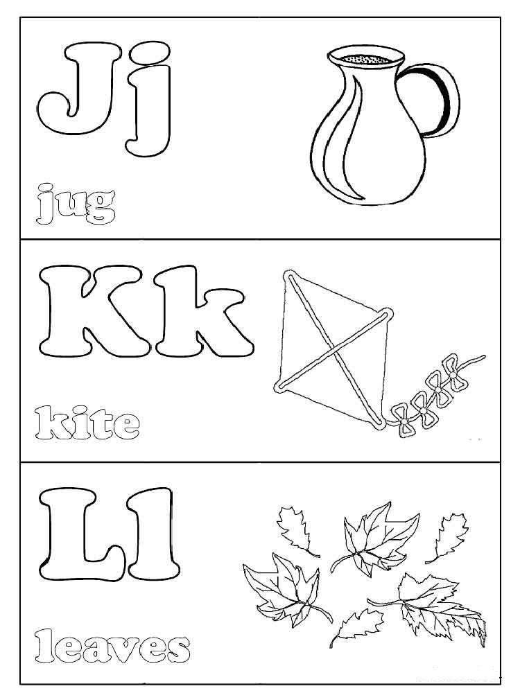 Азбука-раскраска Английские буквы и слова Феникс