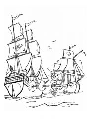 Бой пиратских кораблей