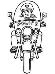Полицейский на мотоцикле