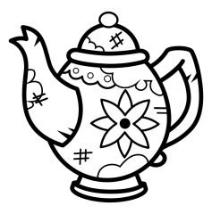 Чайник с цветком