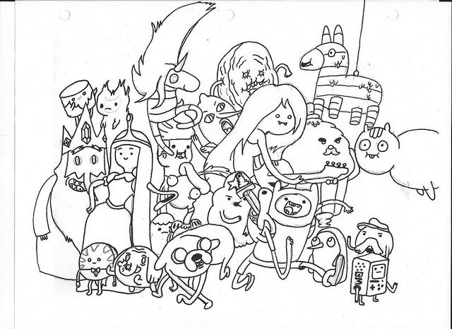 Раскраски Время приключений (Adventure Time free colouring pages) скачать