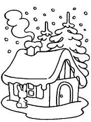 Раскраска Зима для детей 6 лет