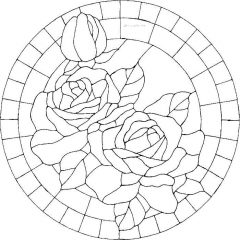 Мозаика розы