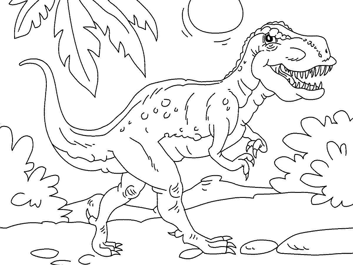 Распечатать раскраску Динозавры