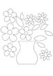 Трафарет для аппликаций цветы в вазе