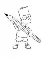 Барт с карандашом