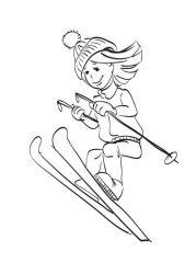 Девочка на лыжах