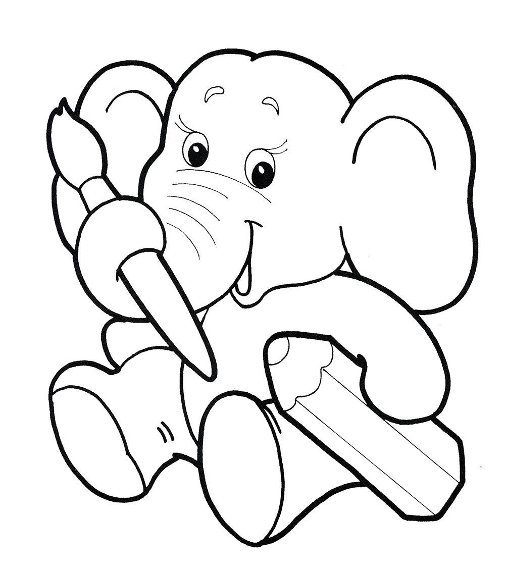 Раскраска Слон Анти-стресс – Развивающие иллюстрации