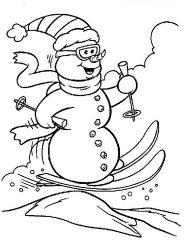 Снеговик-лыжник