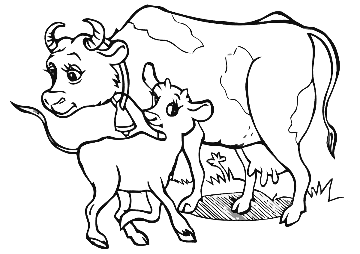 Раскраски коровы для детей - Раскрась этот мир!