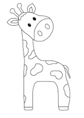 Трафарет жираф