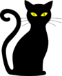 Трафарет кошка с зелеными глазами