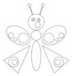 Трафарет для аппликаций бабочка