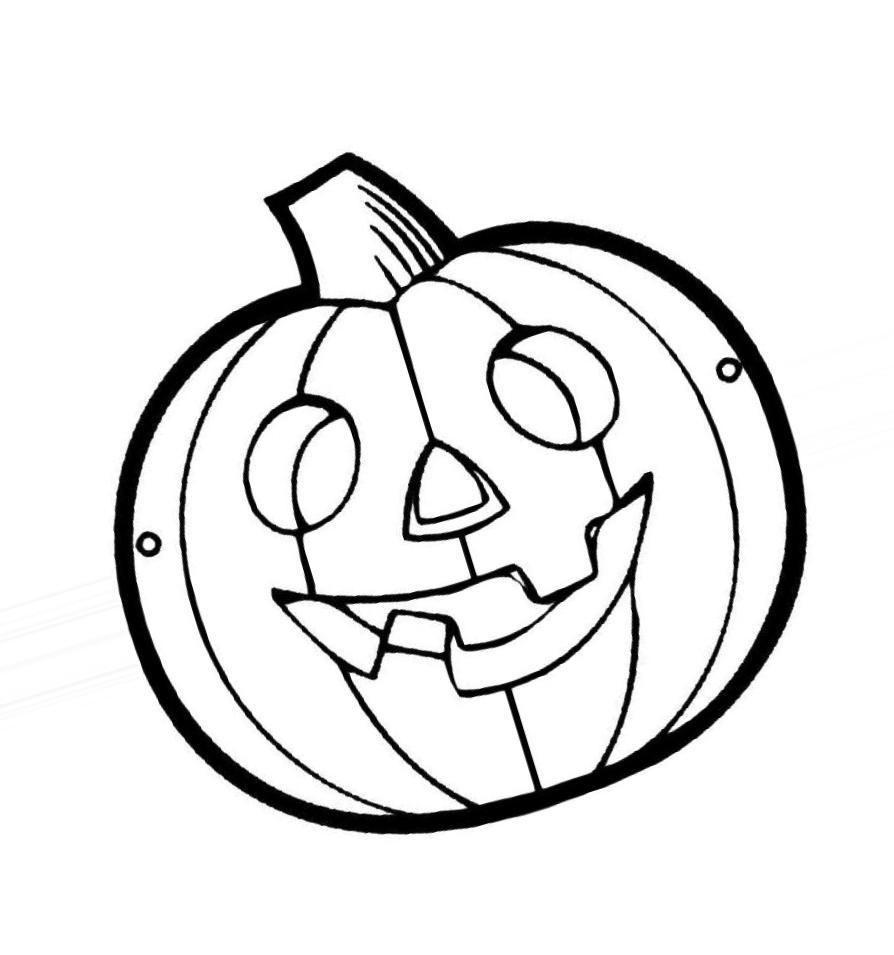Символы Хэллоуин: раскраска тыквы