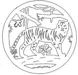 Рисунок тигра на новый год