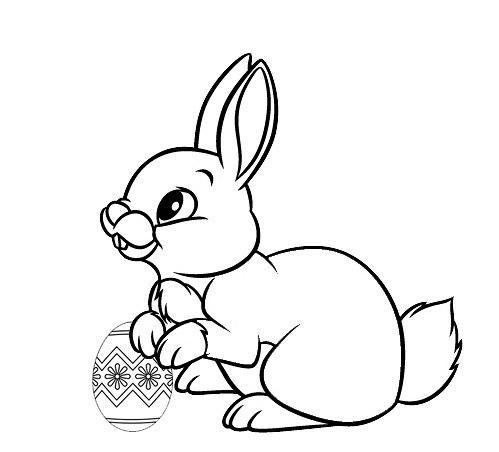 Раскраска заяц | Раскраски для детей печать онлайн