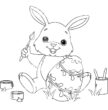 Кролик рисует