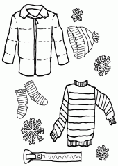 Рисунок Зимняя одежда