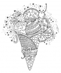 Раскраска Антистресс Мороженое