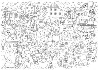 Раскраска Новый год 2026